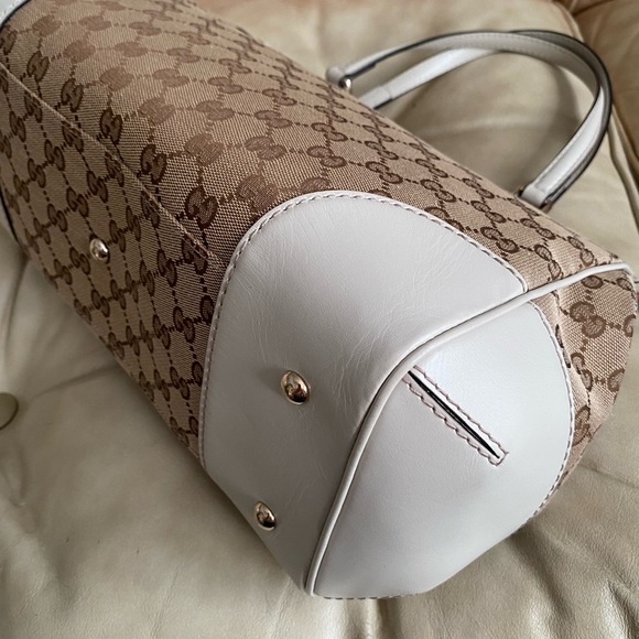 LKNW Gucci Mayfair COA with Modifications GG Bow Detail Canvas Leather - Picture 7 of 16